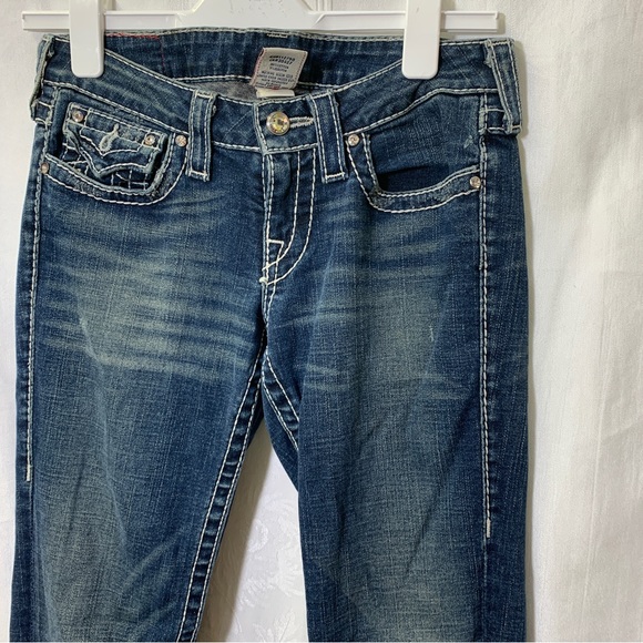 True Religion y2k Jeans low Rise Size 27 bedazzled Pocket - Picture 11 of 12